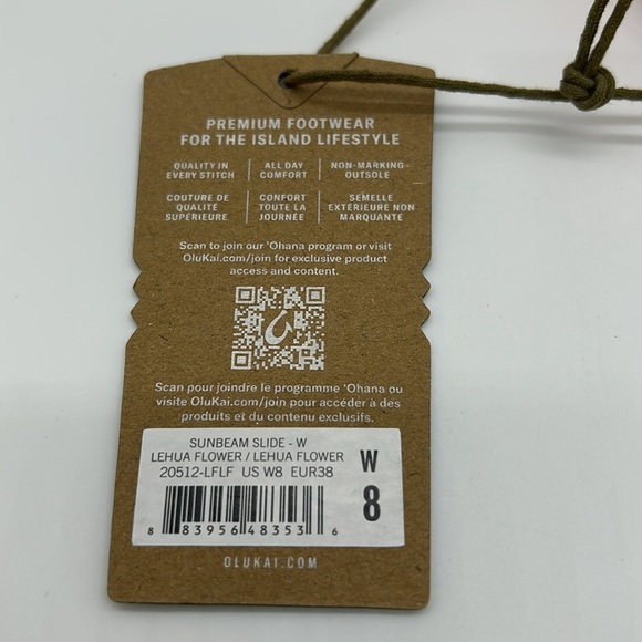 Olukai Sunbeam Slide Sandals Women’s Size 8 W Lehua Flower Red NWT - Picture 9 of 9